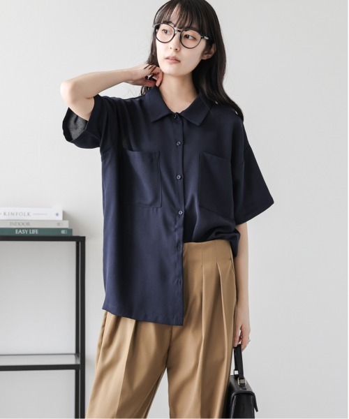 La-gemme(ラジェム)の「シャツ&ワイドパンツセットアップ(セットアップ・レディース・ブラック/ライトグレー/ネイビー・M/L)」の16枚目の写真