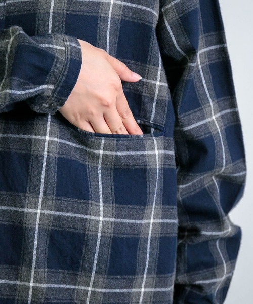 D.M.G.（ドミンゴ）の「[D.M.G / ディーエムジー] インディゴ起毛チェック プルオーバーシャツ（シャツ/ブラウス・レディース・ブルー系その他・2/3）」の16枚目の写真