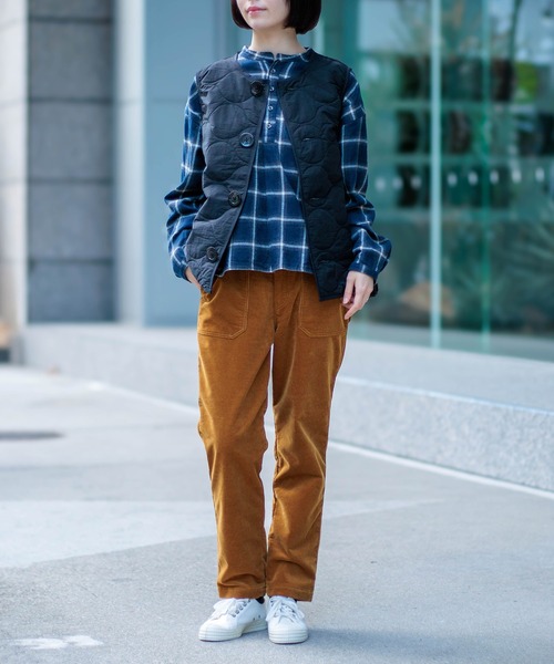 D.M.G.（ドミンゴ）の「[D.M.G / ディーエムジー] インディゴ起毛チェック プルオーバーシャツ（シャツ/ブラウス・レディース・ブルー系その他・2/3）」の5枚目の写真