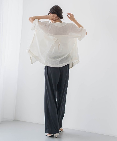 Droite lautreamont(ドロワットロートレアモン)の「リネンジャケット≪手洗い可能≫(その他アウター・レディース・オフホワイト・M)」の14枚目の写真