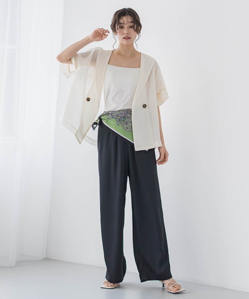 Droite lautreamont(ドロワットロートレアモン)の「リネンジャケット≪手洗い可能≫(その他アウター・レディース・オフホワイト・M)」の15枚目の写真