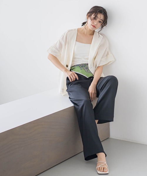 Droite lautreamont(ドロワットロートレアモン)の「リネンジャケット≪手洗い可能≫(その他アウター・レディース・オフホワイト・M)」の18枚目の写真