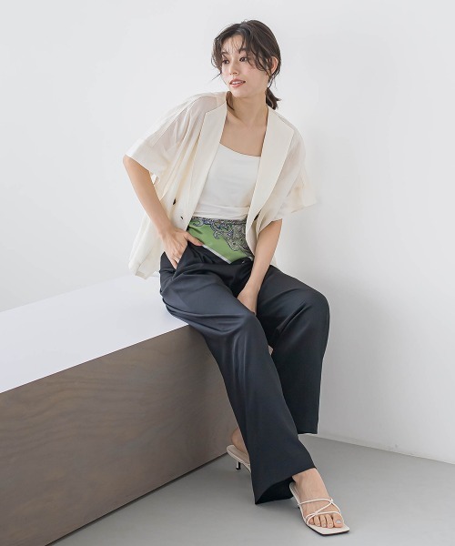 Droite lautreamont(ドロワットロートレアモン)の「リネンジャケット≪手洗い可能≫(その他アウター・レディース・オフホワイト・M)」の19枚目の写真