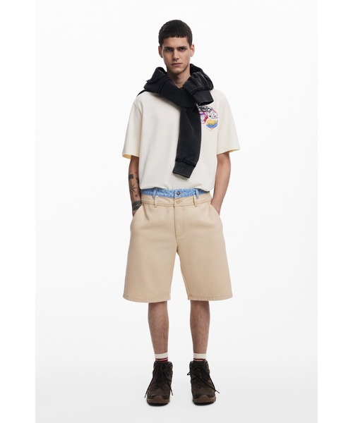 Desigual(デシグアル)の「ダブルウエストのバミューダパンツ(デニムパンツ・メンズ・ホワイト・M/XS/S/L/XL)」の6枚目の写真