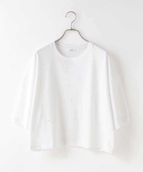 LOWRYS FARM（ローリーズファーム）の「ビジュープルオーバーＳＳ　499873（Tシャツ/カットソー・レディース・オフホワイト/チャコールグレー・FREE）」の15枚目の写真