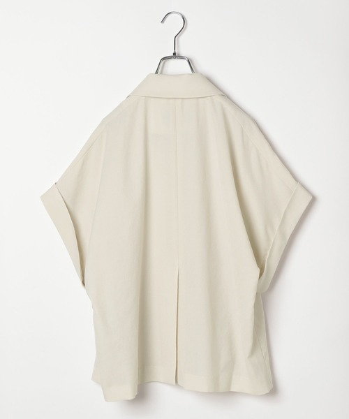 BAYFLOW（ベイフロー）の「[夏の羽織りに♪軽量薄手素材]フレンチスリーブテーラードサマージャケット（その他アウター・レディース・チャコール/グレイッシュベージュ/ライトブルー・SMALL/MEDIUM）」の19枚目の写真