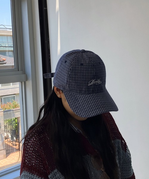 AS KNOW AS plus（アズノゥアズプラス）の「ダディチェックロゴキャップ（キャップ・レディース・カーキ/グレー/ネイビー/ベージュ・FREE）」の4枚目の写真