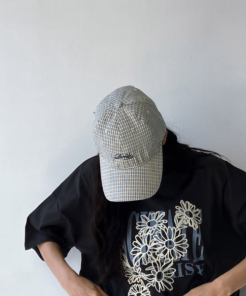 AS KNOW AS plus（アズノゥアズプラス）の「ダディチェックロゴキャップ（キャップ・レディース・カーキ/グレー/ネイビー/ベージュ・FREE）」の5枚目の写真