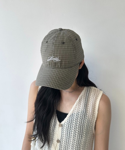 AS KNOW AS plus（アズノゥアズプラス）の「ダディチェックロゴキャップ（キャップ・レディース・カーキ/グレー/ネイビー/ベージュ・FREE）」の9枚目の写真