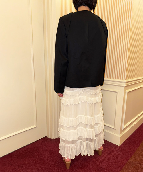 EDIT. FOR LULU（エディットフォールル）の「ティアード キャミソールドレス（ワンピース・レディース・ホワイト/ネイビー・FREE）」の16枚目の写真