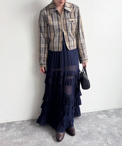 EDIT. FOR LULU（エディットフォールル）の「ティアード キャミソールドレス（ワンピース・レディース・ホワイト/ネイビー・FREE）」の19枚目の写真