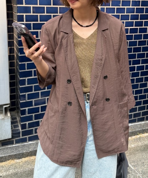 クラネ シアーテーラードジャケットシャツ ミント シルク混 クラネ シアーテーラードジャケットシャツ ミント シルク混