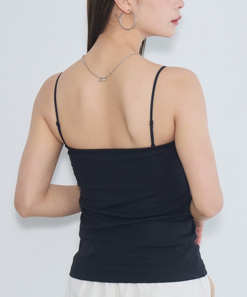 ⭐️試着のみ⭐️CC 25P トップ プリントシルクロゴ　キャミソール ネイビー40 無地サッシュホルタービキニ(235019)｜水着ブランドの【PEAK&PINE