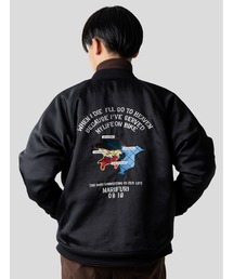 narifuri（ナリフリ）の「ヘビーサテンフライトブルゾン（スタジャン）」