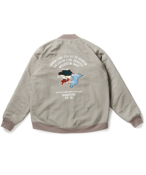 narifuri(ナリフリ)の「ヘビーサテンフライトブルゾン(スタジャン・メンズ・グレー/ブラック・X-LARGE/LARGE/MEDIUM/SMALL)」の14枚目の写真