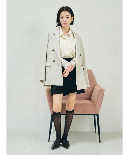 LAGUNAMOON（ラグナムーン）の「ダブルクロスショートパンツ（その他パンツ・レディース・ブラック/モカ・SMALL/MEDIUM）」の7枚目の写真