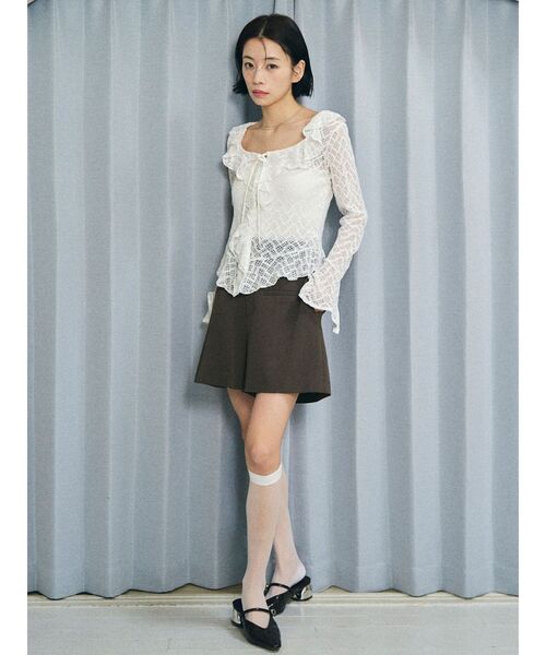 LAGUNAMOON（ラグナムーン）の「ダブルクロスショートパンツ（その他パンツ・レディース・ブラック/モカ・SMALL/MEDIUM）」の11枚目の写真