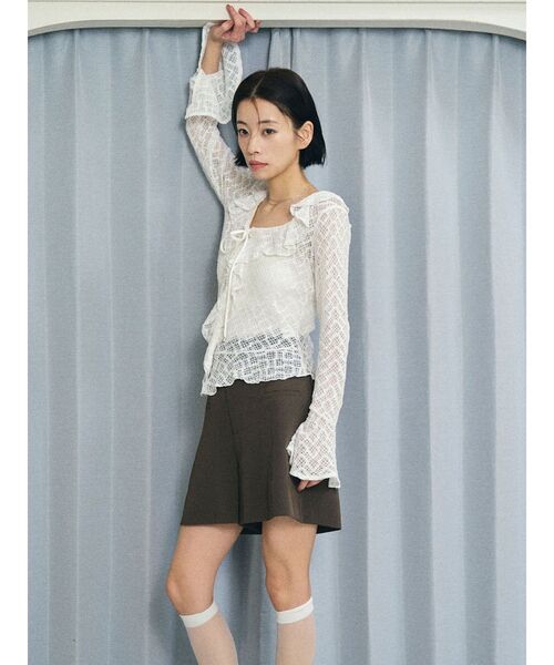 LAGUNAMOON（ラグナムーン）の「ダブルクロスショートパンツ（その他パンツ・レディース・ブラック/モカ・SMALL/MEDIUM）」の12枚目の写真