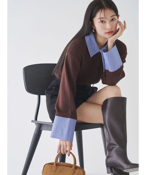 LAGUNAMOON（ラグナムーン）の「ダブルクロスショートパンツ（その他パンツ・レディース・ブラック/モカ・SMALL/MEDIUM）」の18枚目の写真