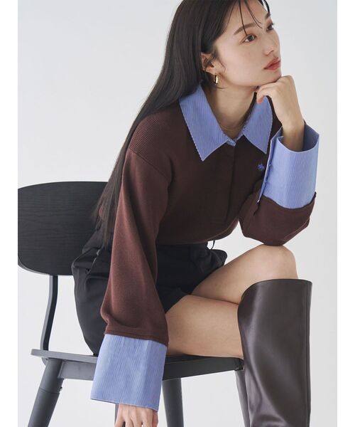 LAGUNAMOON（ラグナムーン）の「ダブルクロスショートパンツ（その他パンツ・レディース・ブラック/モカ・SMALL/MEDIUM）」の19枚目の写真