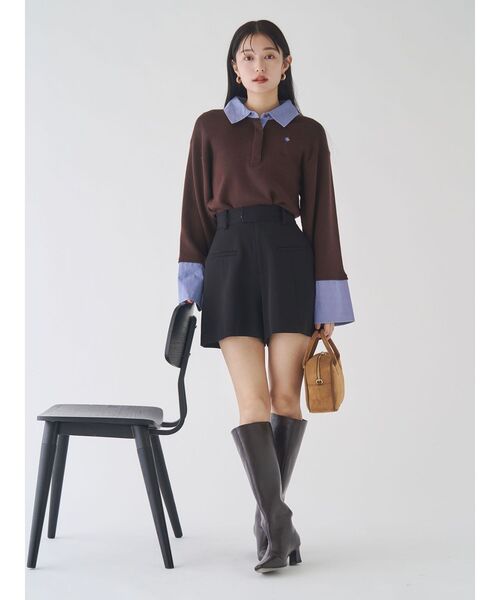 LAGUNAMOON（ラグナムーン）の「ダブルクロスショートパンツ（その他パンツ・レディース・ブラック/モカ・SMALL/MEDIUM）」の21枚目の写真