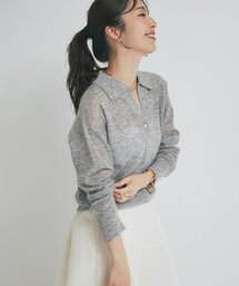 EDITION グレー モヘア混紡 セーター モヘア グレー ニットセーター [25258] レトロワンピース古着