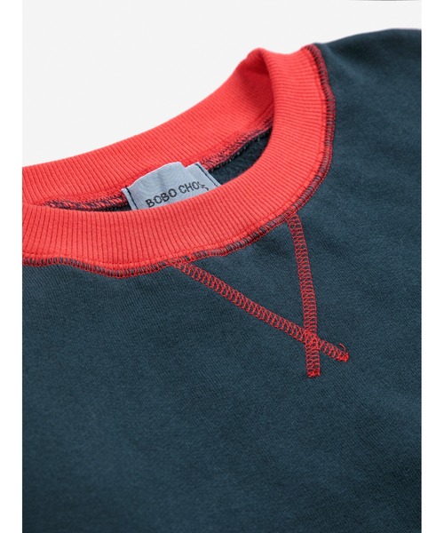 BOBO CHOSES(ボボショーズ)の「Bobo Choses color block sweatshirt(スウェット・キッズ・ダークネイビー・8-9y/6-7YEAR/4-5YEAR/10-11y/12-13y/2-3YEAR)」の7枚目の写真