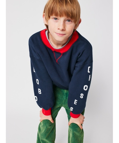 BOBO CHOSES(ボボショーズ)の「Bobo Choses color block sweatshirt(スウェット・キッズ・ダークネイビー・8-9y/6-7YEAR/4-5YEAR/10-11y/12-13y/2-3YEAR)」の2枚目の写真
