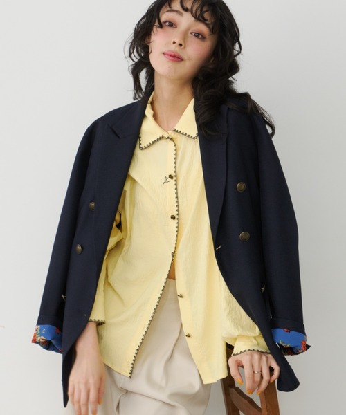 Unitage（ユニテージ）の「’’一輪のバラ’’シャツ（シャツ/ブラウス・レディース・アイボリー/ライトブルー/ピンク/ホワイト/イエロー・FREE）」の15枚目の写真