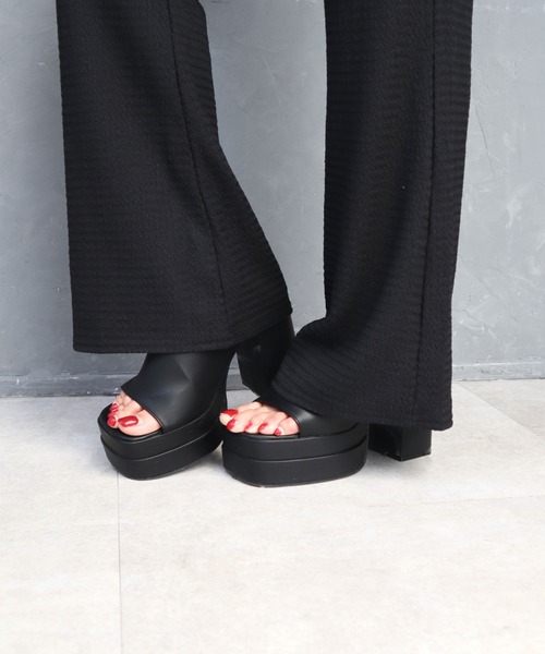 CECIL McBEE(セシルマクビー)の「ふくれジャガードフレアパンツ(その他パンツ・レディース・チャコールグレー/ブラック・MEDIUM/LARGE)」の16枚目の写真