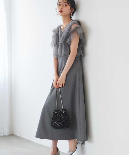 RUIRUE BOUTIQUE(ルイルエブティック)の「2way スパンコール 巾着 パーティーバッグ | レディース 結婚式 パーティー オケージョン セレモニー フォーマル お呼ばれ ハンドバッグ ショルダーバッグ(ハンドバッグ・レディース・ブラックミックス/グレー/シルバー/ブラック・FREE)」の14枚目の写真