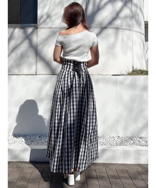 MERCURYDUO（マーキュリーデュオ）の「【追加生産】BIGリボン付きニットトップス（ニット/セーター・レディース・オフホワイト/チャコールグレー/ブラック・FREE）」の19枚目の写真