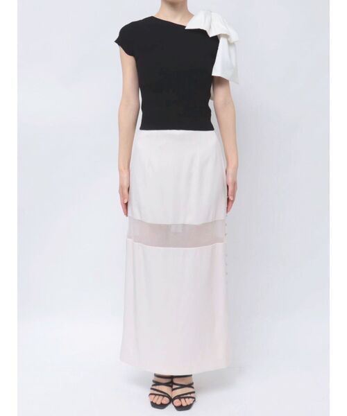 MERCURYDUO（マーキュリーデュオ）の「【追加生産】BIGリボン付きニットトップス（ニット/セーター・レディース・オフホワイト/チャコールグレー/ブラック・FREE）」の9枚目の写真