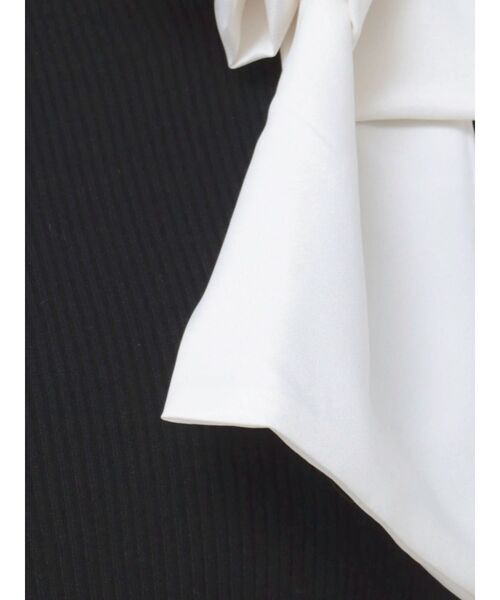 MERCURYDUO（マーキュリーデュオ）の「【追加生産】BIGリボン付きニットトップス（ニット/セーター・レディース・オフホワイト/チャコールグレー/ブラック・FREE）」の17枚目の写真