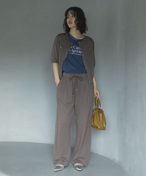 Green　Parks（グリーンパークス）の「ノースリーブフェミニンロゴプルオーバー（タンクトップ・レディース・ネイビー/ブラウン/ブルー/オフホワイト・FREE）」の16枚目の写真