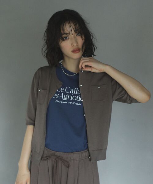 Green　Parks（グリーンパークス）の「ノースリーブフェミニンロゴプルオーバー（タンクトップ・レディース・ネイビー/ブラウン/ブルー/オフホワイト・FREE）」の17枚目の写真