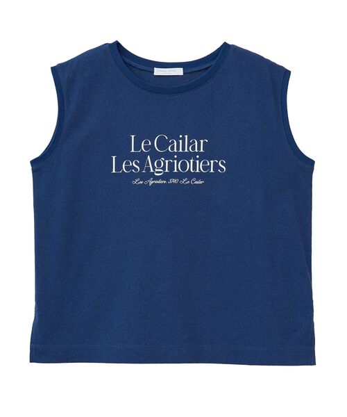 Green　Parks（グリーンパークス）の「ノースリーブフェミニンロゴプルオーバー（タンクトップ・レディース・ネイビー/ブラウン/ブルー/オフホワイト・FREE）」の20枚目の写真