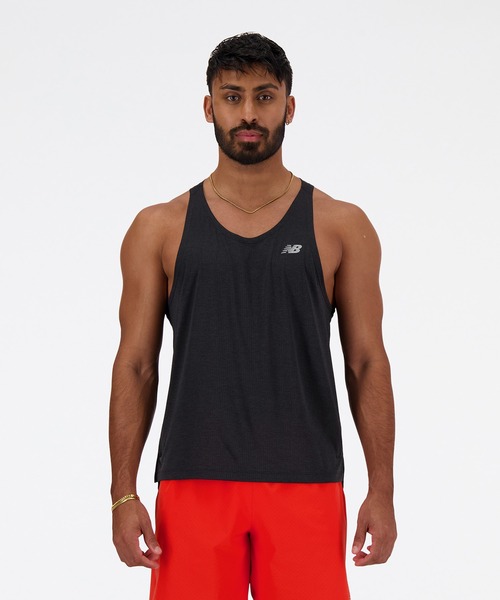 NEW BALANCE(ニューバランス)の「Athletics シングレット(タンクトップ・メンズ・ブラック・SMALL/MEDIUM/X-LARGE/LARGE)」の1枚目の写真