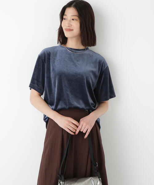 human woman(ヒューマンウーマン)の「◆ダンボールラグランスリーブプルオーバー(Tシャツ/カットソー・レディース・カーキ/ブルー・MEDIUM)」の17枚目の写真