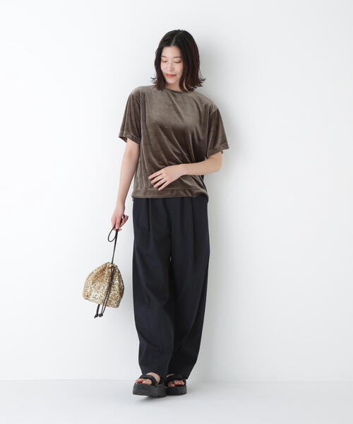 human woman(ヒューマンウーマン)の「◆ダンボールラグランスリーブプルオーバー(Tシャツ/カットソー・レディース・カーキ/ブルー・MEDIUM)」の6枚目の写真