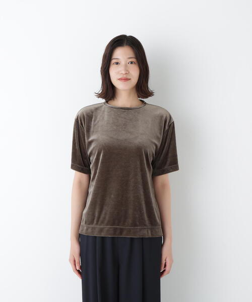 human woman(ヒューマンウーマン)の「◆ダンボールラグランスリーブプルオーバー(Tシャツ/カットソー・レディース・カーキ/ブルー・MEDIUM)」の7枚目の写真