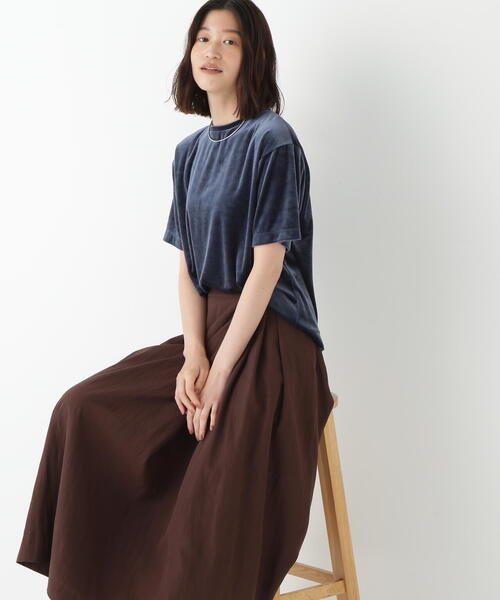 human woman(ヒューマンウーマン)の「◆ダンボールラグランスリーブプルオーバー(Tシャツ/カットソー・レディース・カーキ/ブルー・MEDIUM)」の21枚目の写真