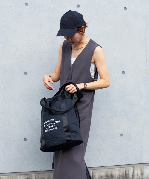 Snow Peak（スノーピーク）の「Snow Peak / Quilted Ripstop Tote キルティングリップストップ トートバッグ（トートバッグ・メンズ・ブラック/オリーブ・ONE SIZE）」の20枚目の写真