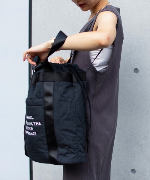 Snow Peak（スノーピーク）の「Snow Peak / Quilted Ripstop Tote キルティングリップストップ トートバッグ（トートバッグ・メンズ・ブラック/オリーブ・ONE SIZE）」の21枚目の写真