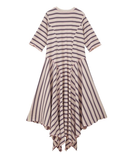 Candy Stripper(キャンディストリッパー)の「MULTI BORDER FLARE ワンピース(ワンピース・レディース・グレー/ブラック/ピンク・FREE)」の7枚目の写真