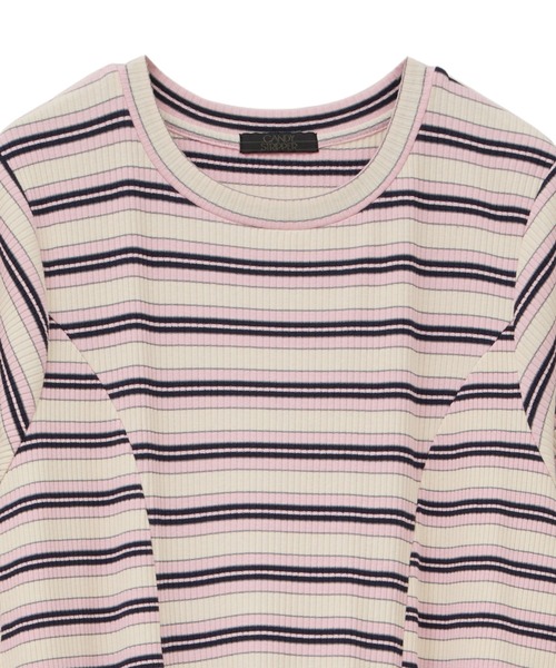 Candy Stripper(キャンディストリッパー)の「MULTI BORDER FLARE ワンピース(ワンピース・レディース・グレー/ブラック/ピンク・FREE)」の8枚目の写真