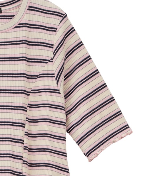 Candy Stripper(キャンディストリッパー)の「MULTI BORDER FLARE ワンピース(ワンピース・レディース・グレー/ブラック/ピンク・FREE)」の9枚目の写真