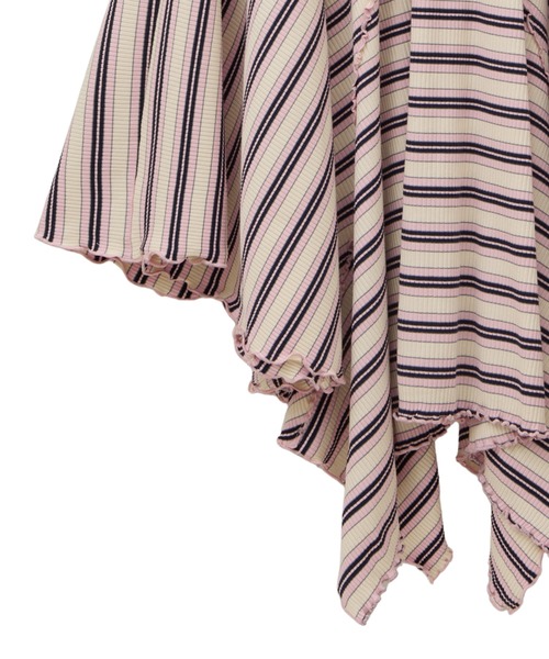 Candy Stripper(キャンディストリッパー)の「MULTI BORDER FLARE ワンピース(ワンピース・レディース・グレー/ブラック/ピンク・FREE)」の10枚目の写真