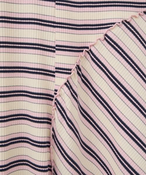 Candy Stripper(キャンディストリッパー)の「MULTI BORDER FLARE ワンピース(ワンピース・レディース・グレー/ブラック/ピンク・FREE)」の4枚目の写真