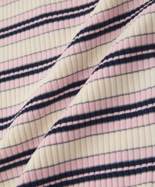 Candy Stripper(キャンディストリッパー)の「MULTI BORDER FLARE ワンピース(ワンピース・レディース・グレー/ブラック/ピンク・FREE)」の5枚目の写真